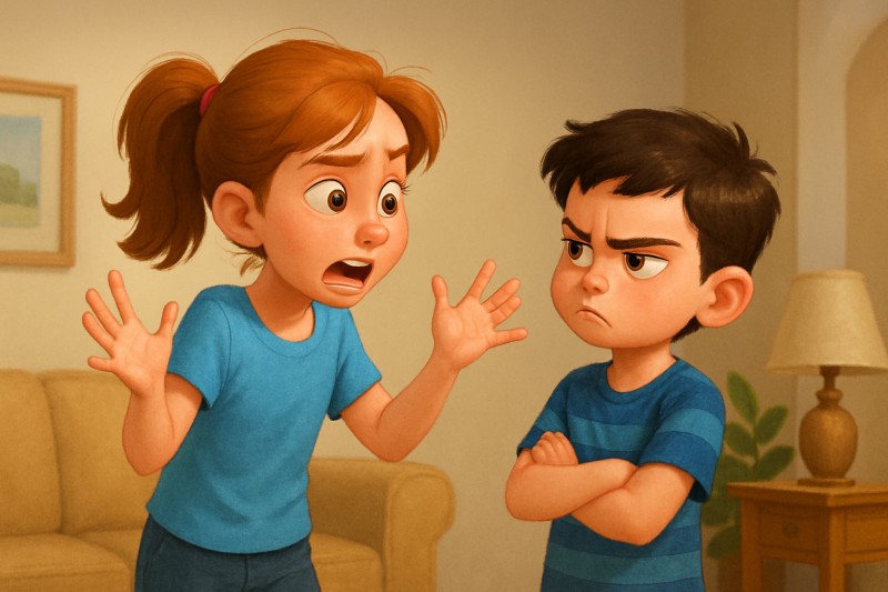 Two siblings in conflict